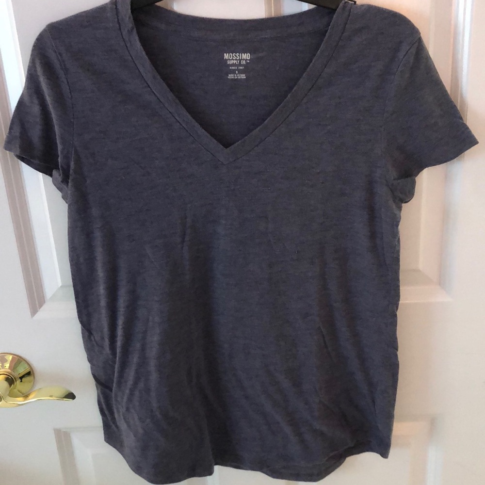 Purple short sleeve shirt